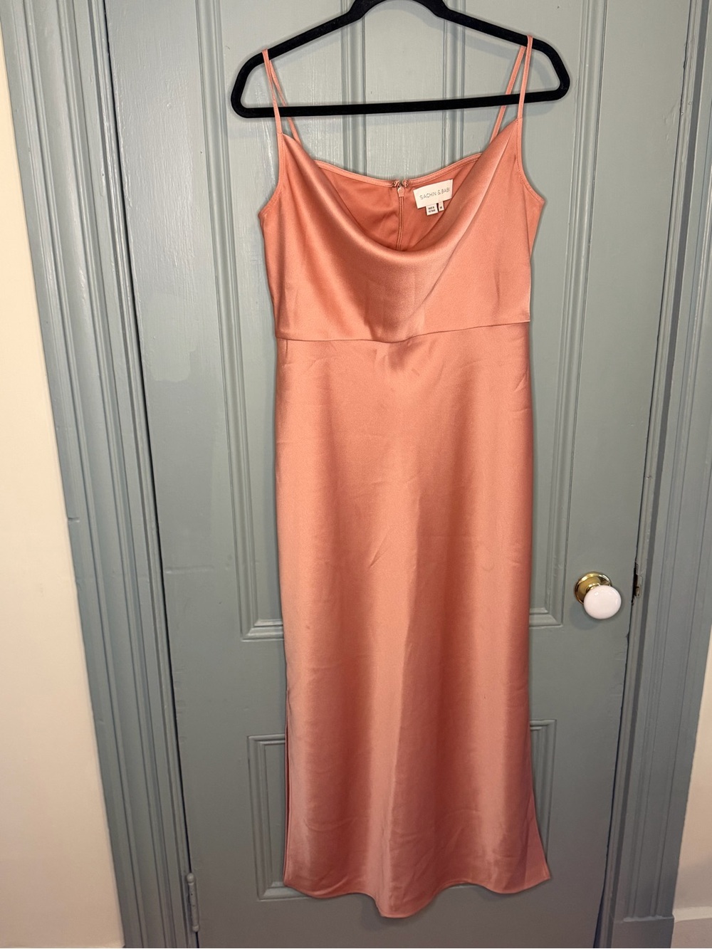 Sachin + Babi Satin Slip Midi Dress